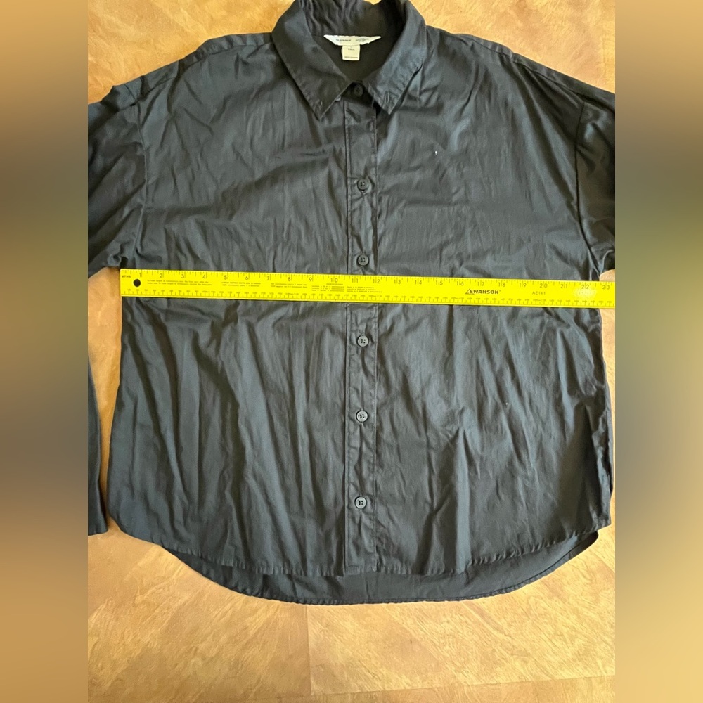 Old Navy Gray Button-Down Boyfriend Shirt | Size L Tall - Picture 6 of 8